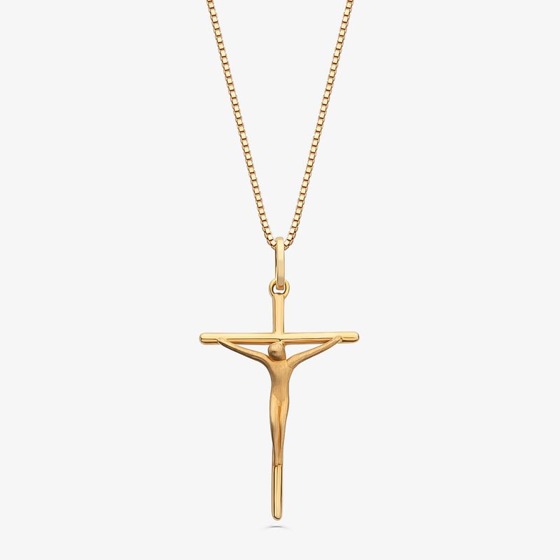 Pingente Crucifixo em Ouro Amarelo 18k