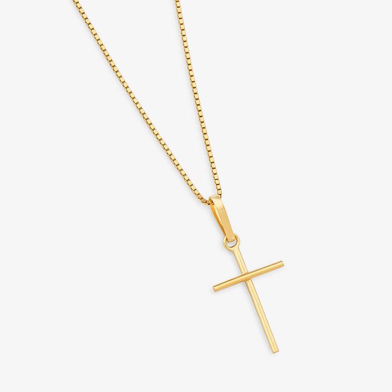 Pingente Cruz em Ouro Amarelo 18k