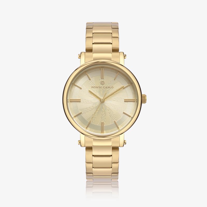 Relógio Monte Carlo Feminino Classic em Aço Dourado