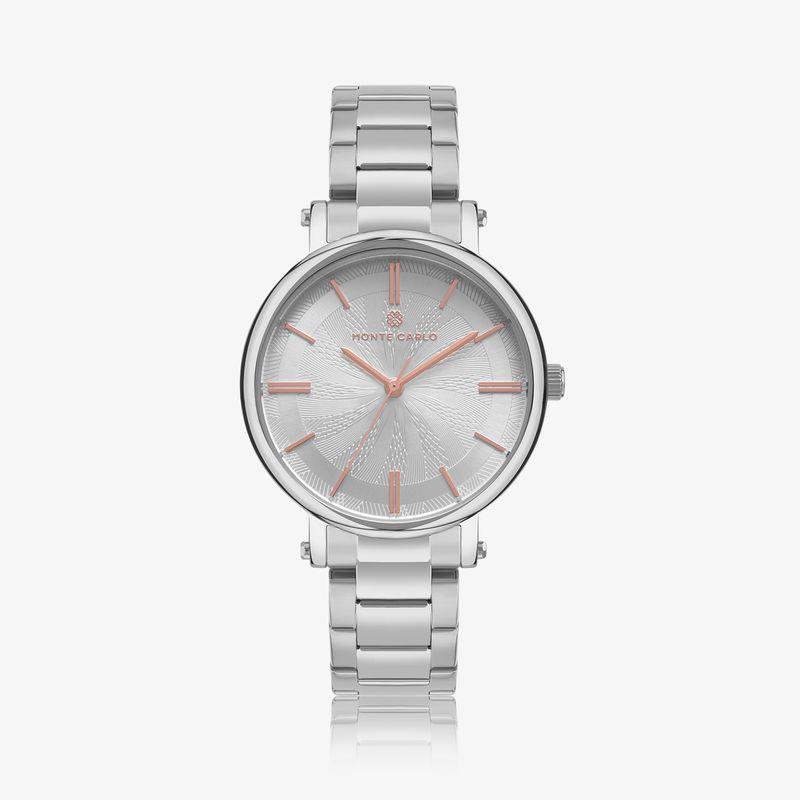 Relógio Monte Carlo Feminino Classic em Aço Prateado