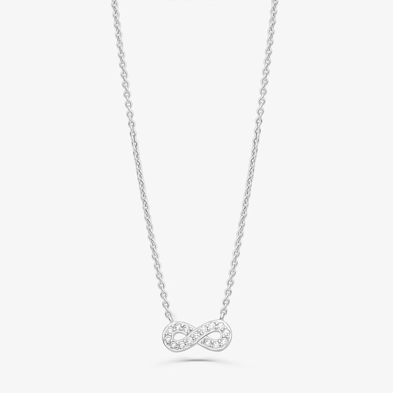 Colar Infinito Cravejado em Prata 925