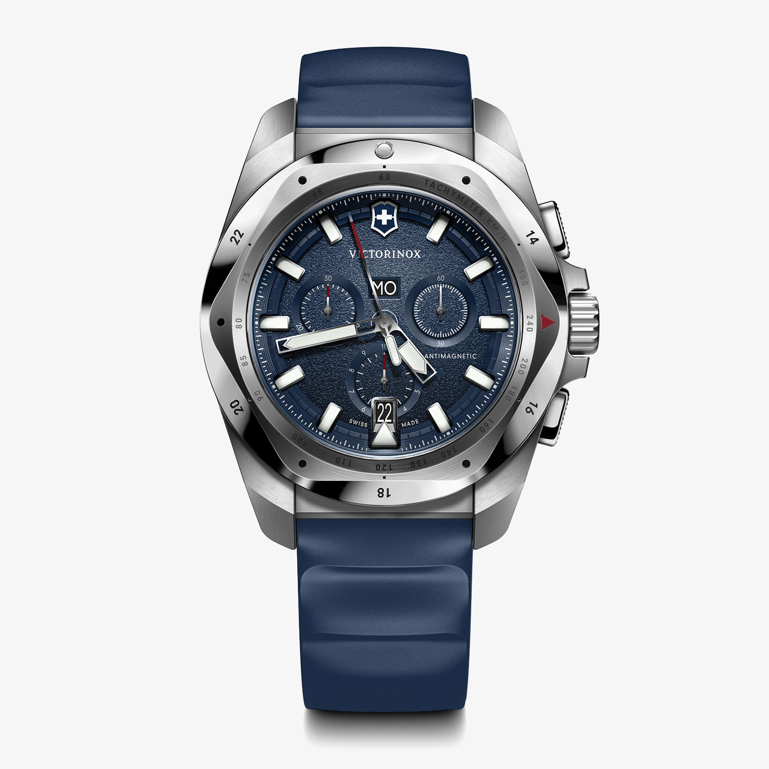 Relógio Victorinox Masculino I.N.O.X. CHRONO em Borracha Azul 241984