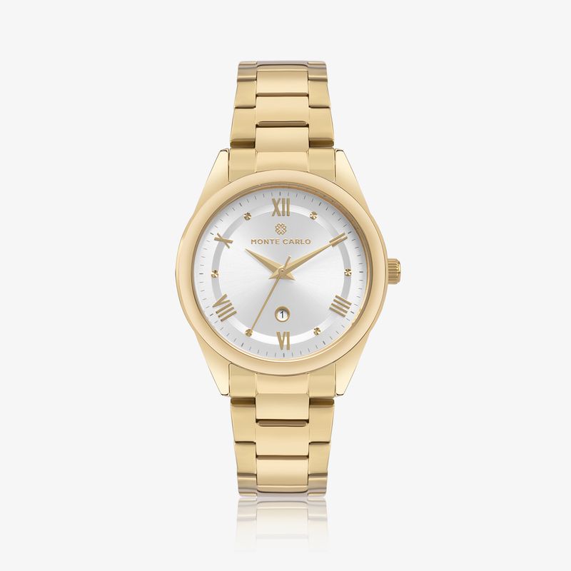 Relógio Monte Carlo Feminino Classic em Aço Dourado
