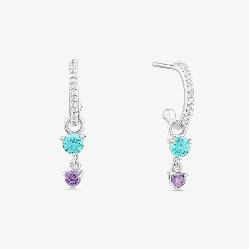 Argola Cravejada em Prata 925