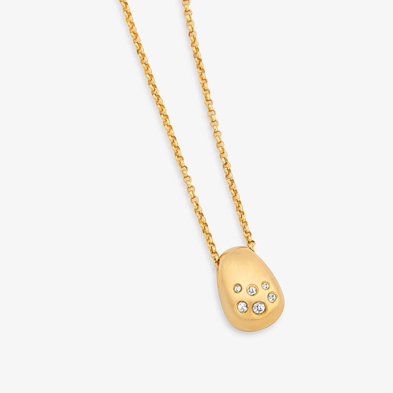 Colar Astral em Prata 925 com Banho de Ouro Amarelo 18k e Topázio - 45 cm