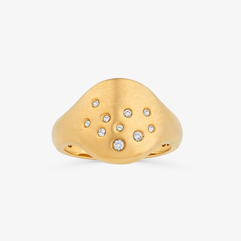 Anel Chevallier com Topázio em Prata 925 com Banho de Ouro Amarelo 18k