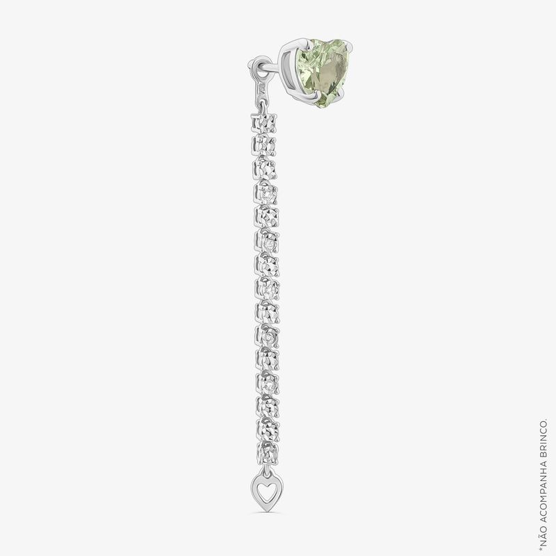Extensor de Brinco Brilhar em Ouro Branco 18k com Diamantes