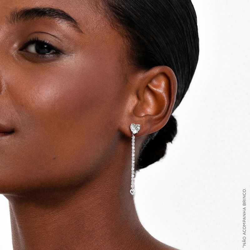 Extensor de Brinco Brilhar em Ouro Branco 18k com Diamantes