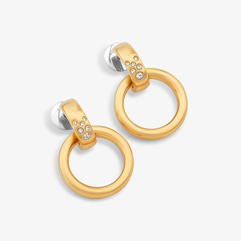 Brinco Maxi Astral em Prata 925 com Banho de Ouro Amarelo 18k e Topázio