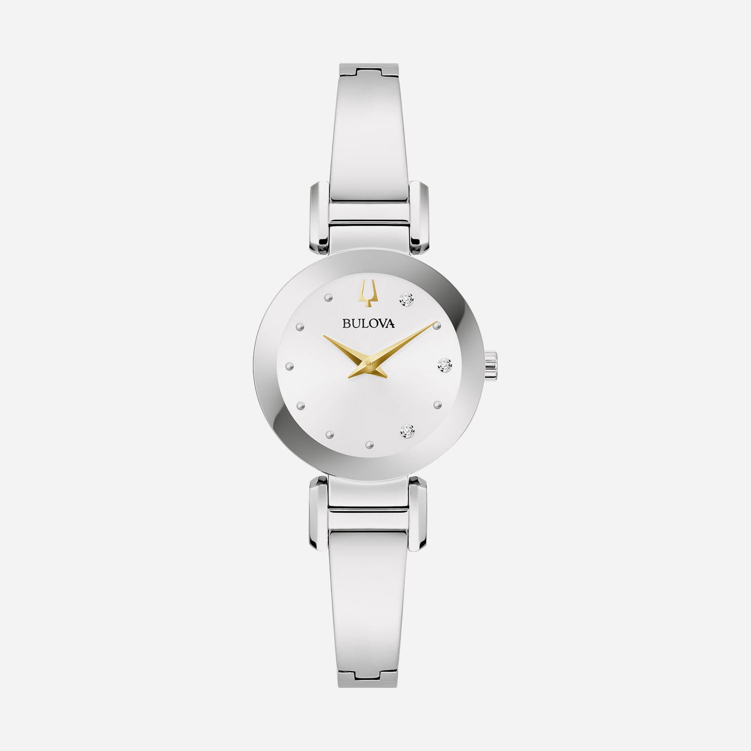 Relógio Bulova Modern Bangle Feminino em Aço com Diamantes 96P241