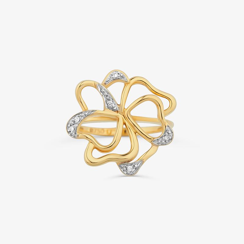 Anel em Ouro Amarelo com Diamantes – 16