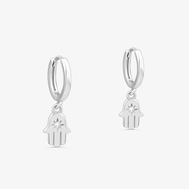 Argola Cravejada em Prata 925