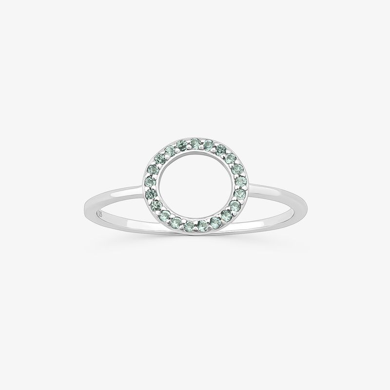 Anel Cravejado em Prata 925