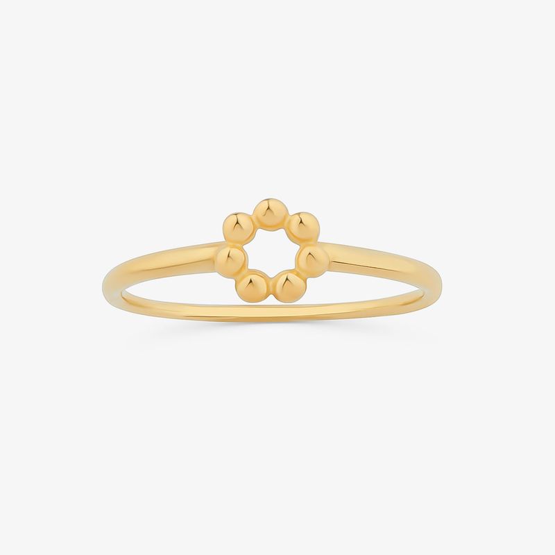Anel Círculo em Prata 925 com Banho de Ouro Amarelo 18K