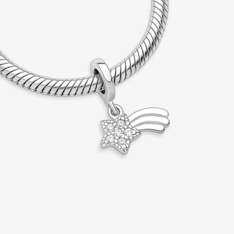Charm Estrela Cadente Cravejado em Prata 925