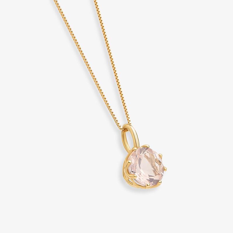 Pingente Love by Monte Carlo em Ouro Amarelo 18k com Quartzo Rosa