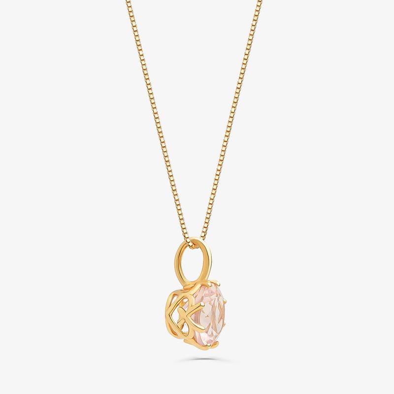 Pingente Love by Monte Carlo em Ouro Amarelo 18k com Quartzo Rosa
