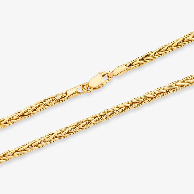 Pulseira Malha Palmeira em Ouro Amarelo 18k - 18 cm