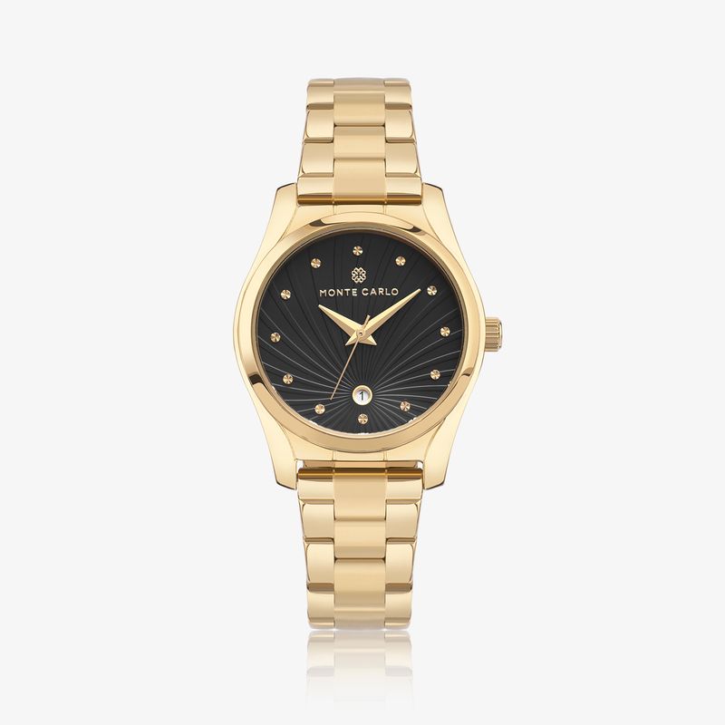 Relógio Monte Carlo Feminino Classic em Aço Dourado