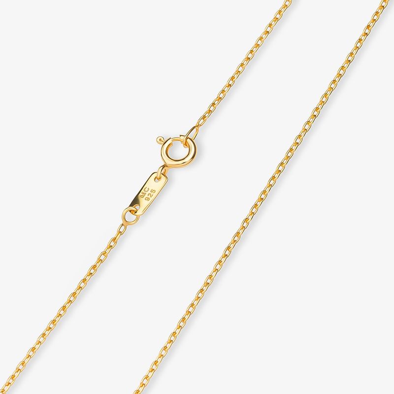 Corrente Malha Cartier em Prata 925 com Banho de Ouro Amarelo 18k - 45 cm