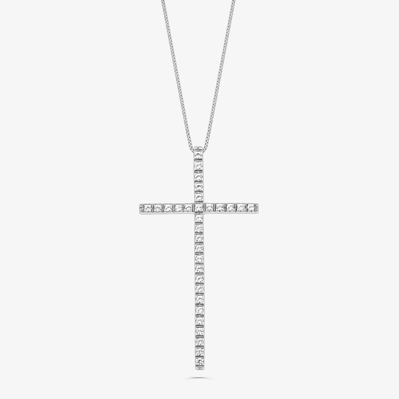 Pingente Cruz com Topázio em Prata 925