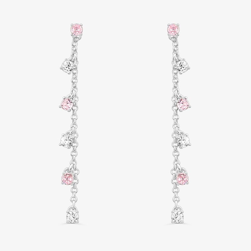 Brinco Longo Cravejado em Prata 925