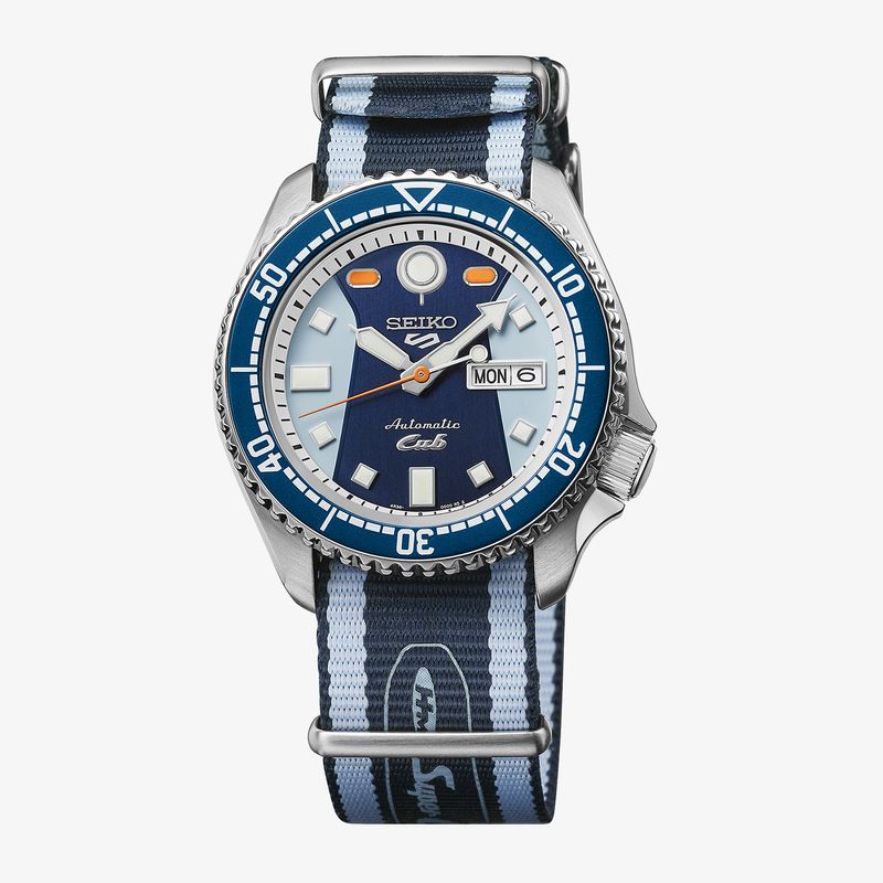 Relógio Seiko Masculino Automático Super Cub Limited Edition em Tecido Azul SRPK37B1