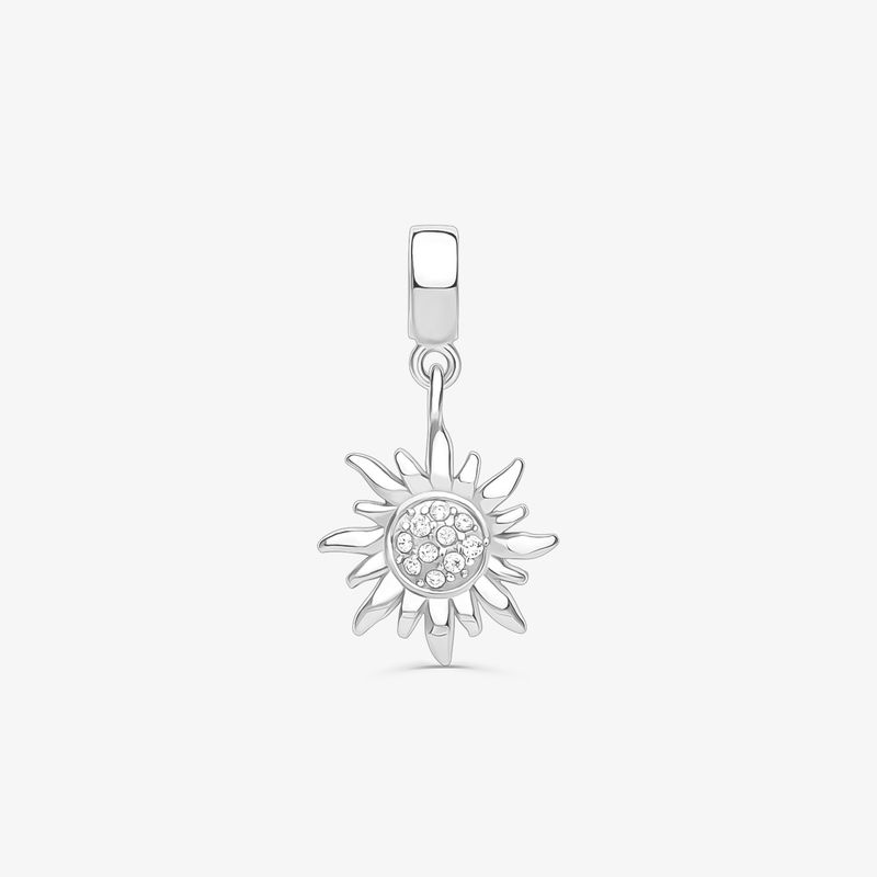 Charm Sol Cravejado em Prata 925