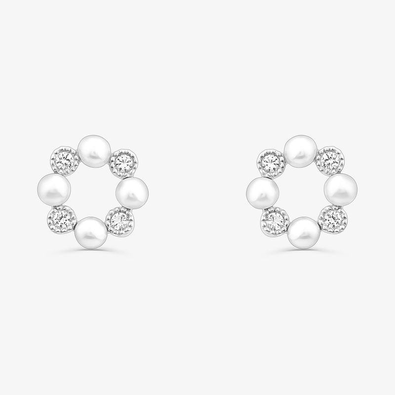 Brinco com Pérola e Topázio em Prata 925