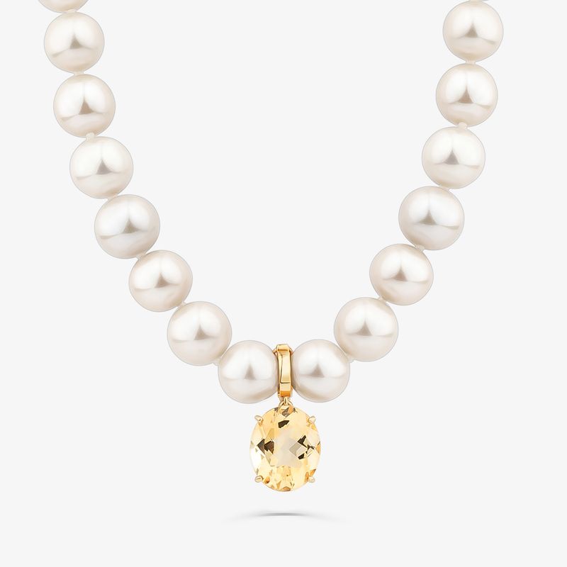 Pingente com Citrino em Ouro Amarelo 18k