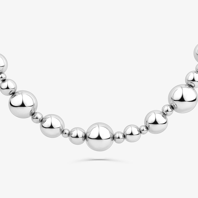 Colar Esferas Maxi em Prata 925