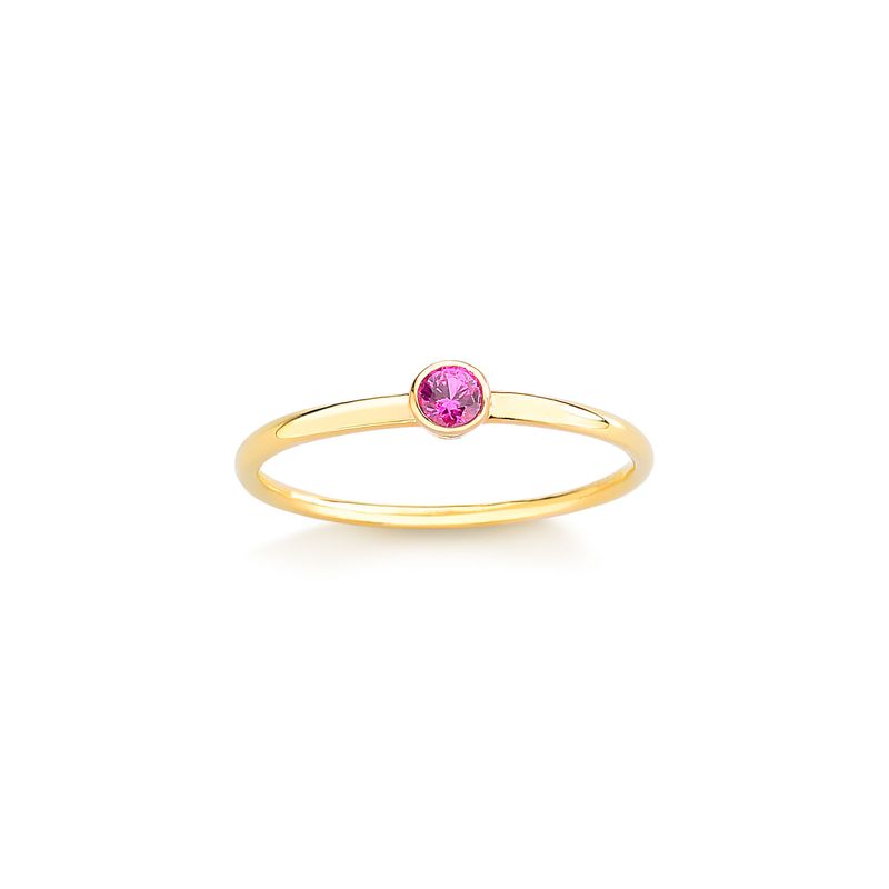 Anel Cravejado em Prata 925 com Banho de Ouro Amarelo 18k