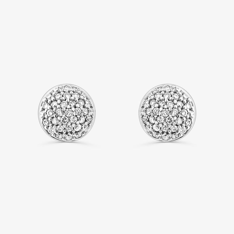 Brinco com Diamantes em Ouro Branco 18k