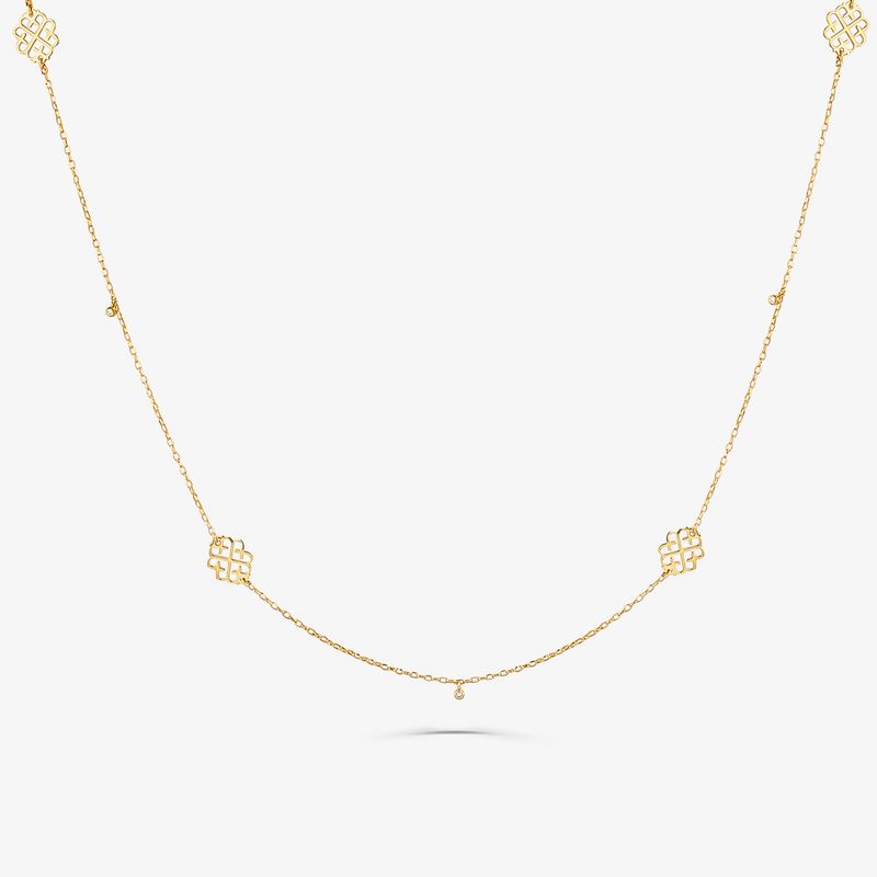 Colar em Ouro Amarelo com Diamante – LOVE