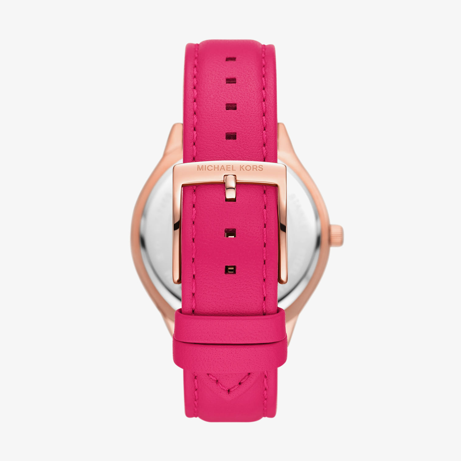Relógio Michael Kors Feminino Slim Runway em Couro Rosa MK7469/0JN