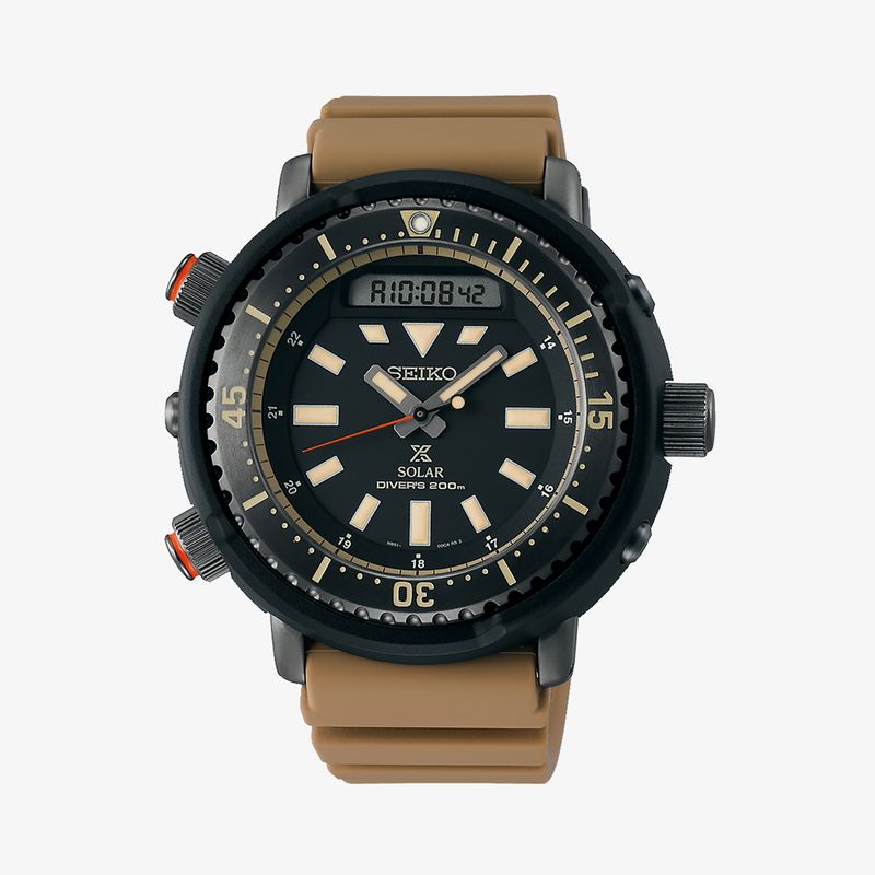 Relógio Seiko Masculino em Silicone Bege