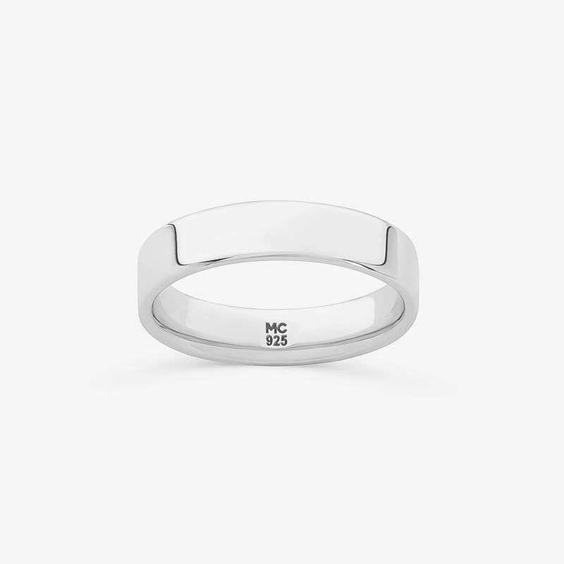 Aliança Anatômica em Prata 925 – 4,5 mm