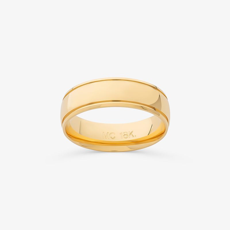 Aliança em Ouro Amarelo 18k – 6 mm