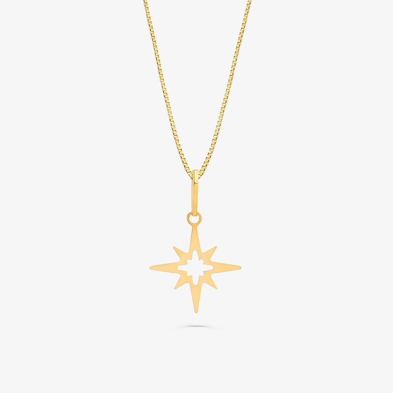 Pingente Estrela em Ouro Amarelo 18k