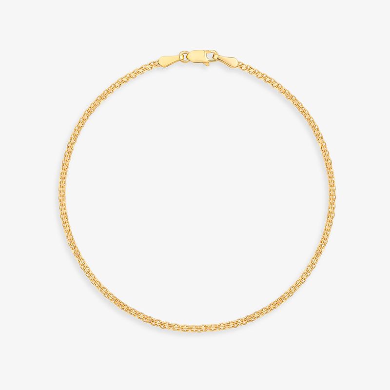 Pulseira Malha Bismarck em Ouro Amarelo 18k – 19 cm