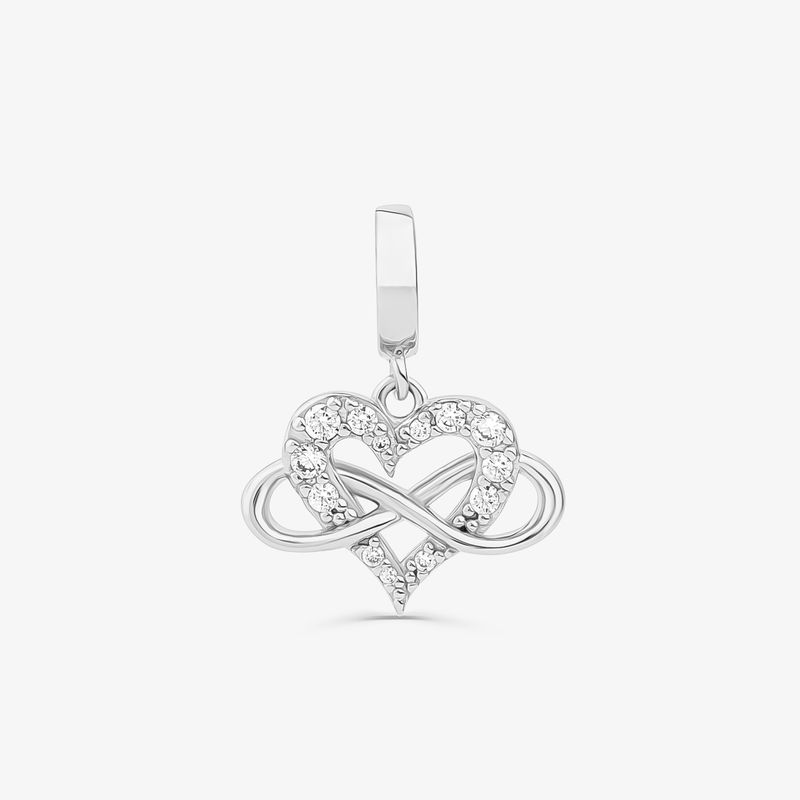 Charm Amor Infinito Cravejado em Prata 925