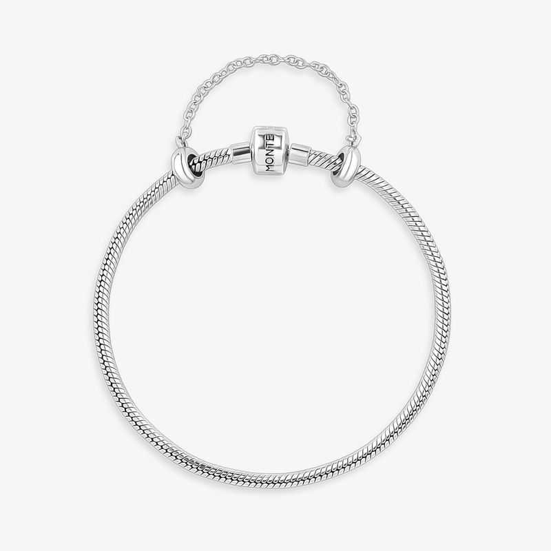 Pulseira Maleável Em Prata 925 Com Fecho Tradicional – 16,5 cm