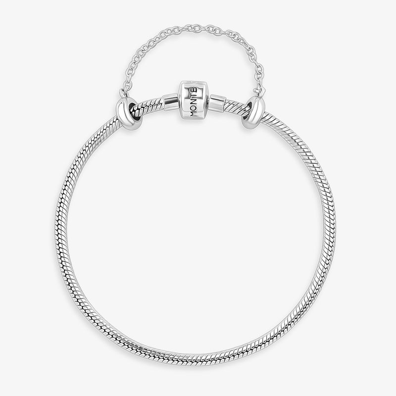 Pulseira Maleável Em Prata 925 Com Fecho Tradicional – 18 cm