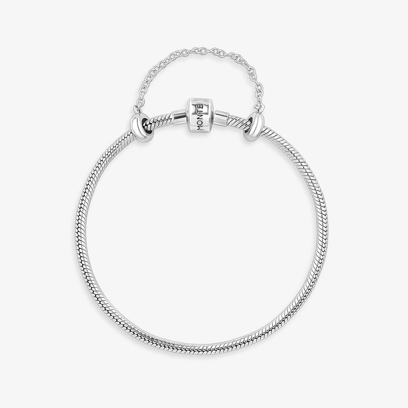 Pulseira Maleável Em Prata 925 Com Fecho Tradicional – 19,5 cm