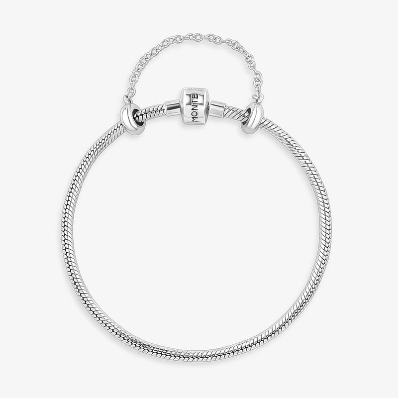 Pulseira Maleável Em Prata 925 Com Fecho Tradicional – 21,5 cm
