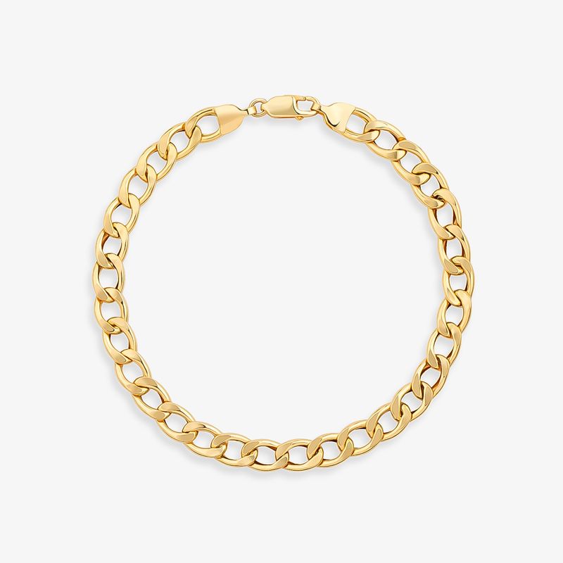 Pulseira Malha Groumet em Ouro Amarelo 18k – 21 cm