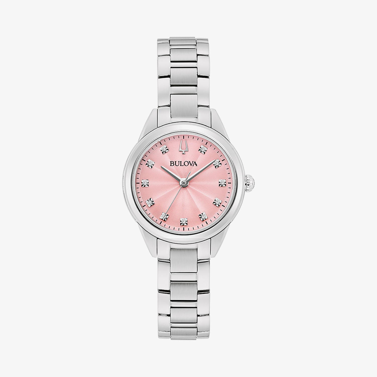 Relógio Bulova Sutton Feminino em Aço Prateado e Diamantes 96P249