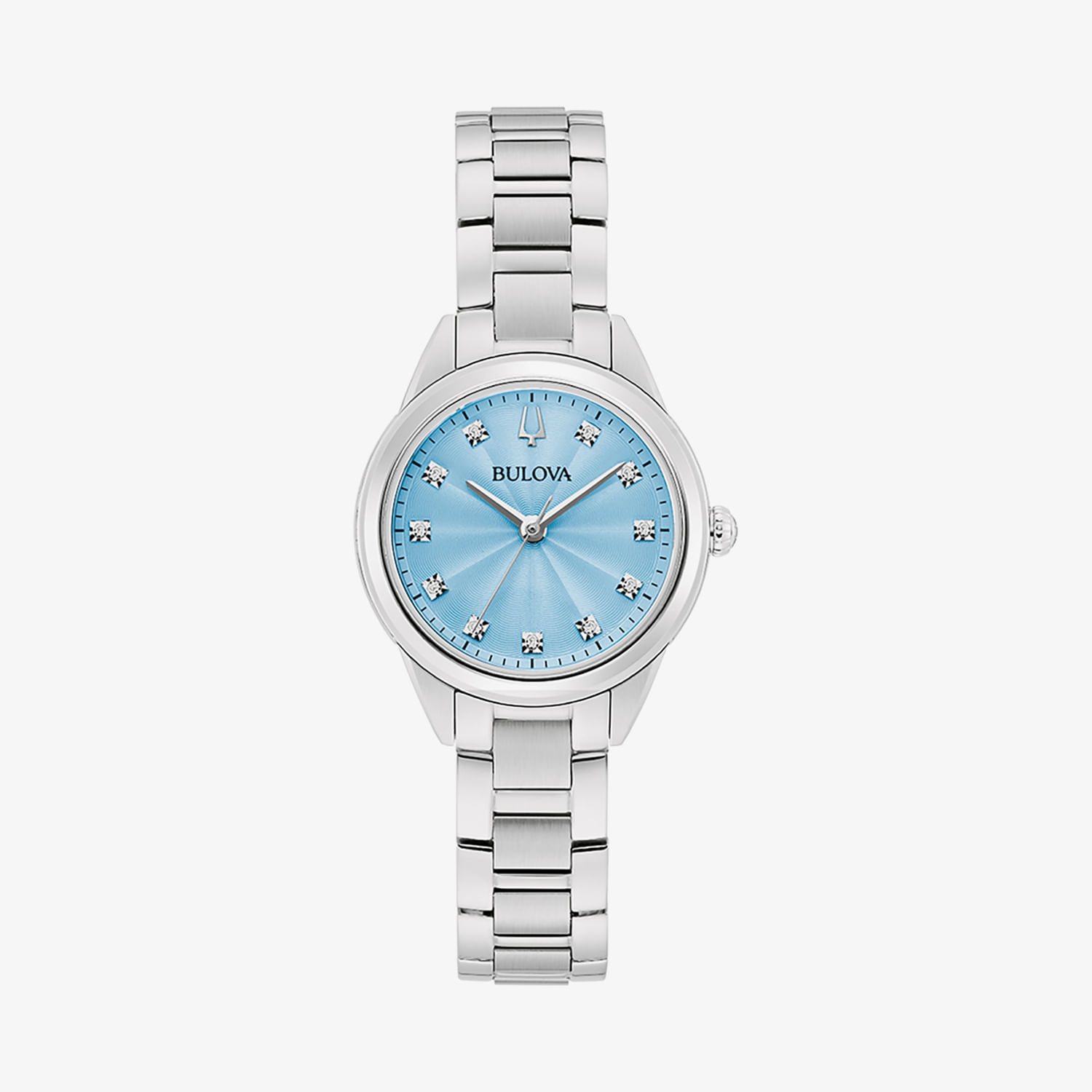 Relógio Bulova Sutton Feminino em Aço Prateado e Diamantes 96P250