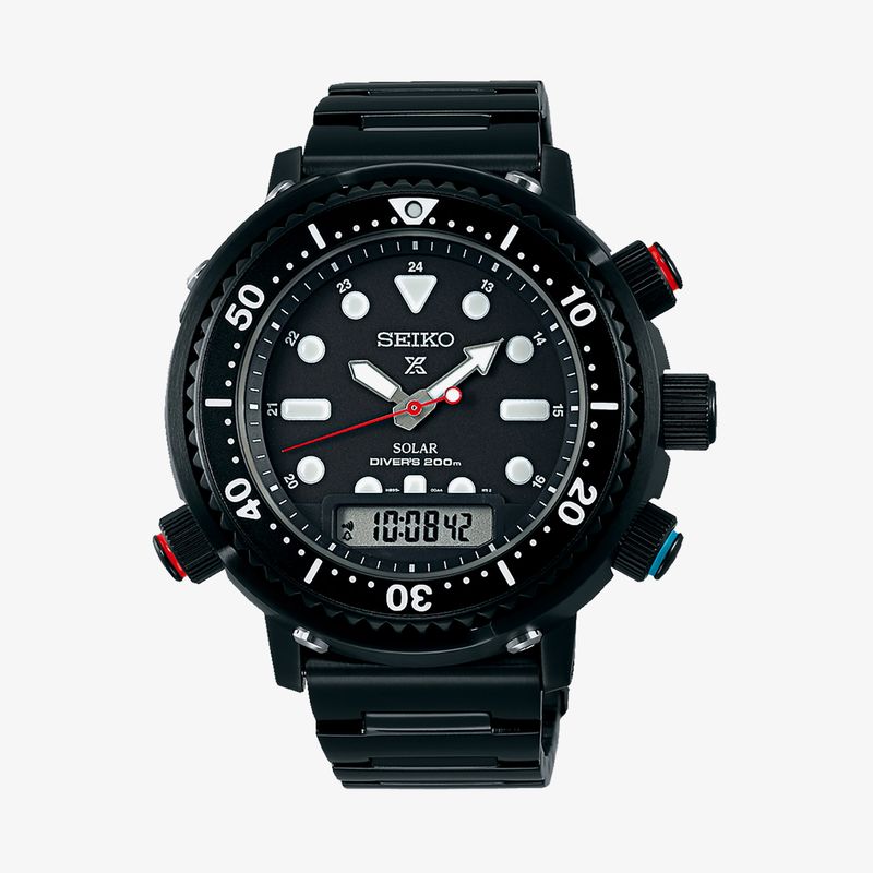 Relógio Seiko Prospex Solar Masculino Hybrid Diver’s 40th Anniversary Ed. Limitada SNJ037P1