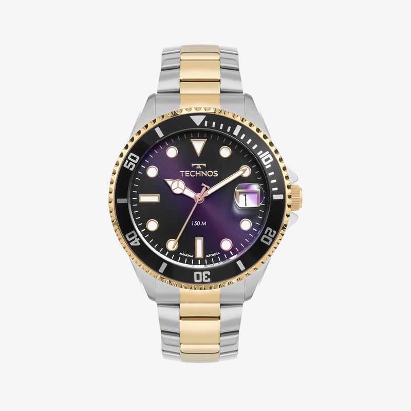 Relógio Technos Masculino em Aço Bicolor